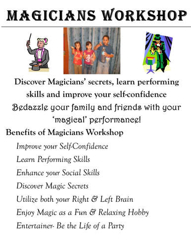 magician workshop holiday program