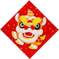 ​Chinese New Year Foam Clay Canvas Kit - Lion Dance