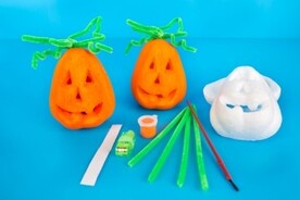 Pumpkin painting kit with LED light