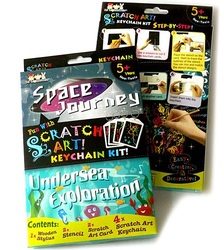 Scratch Art Keychain Kit