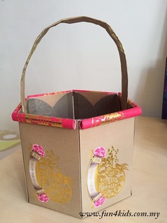 paper basket made with ang pow packets