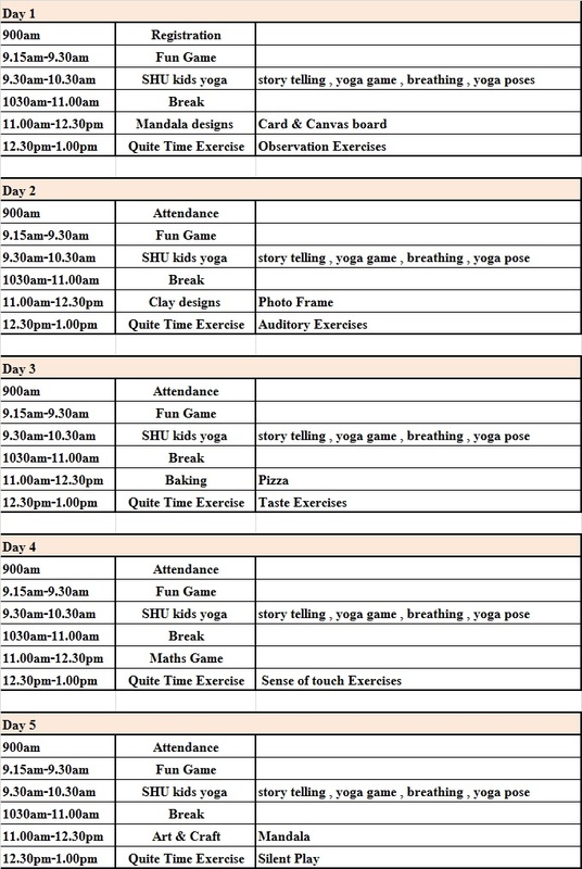 June 2014 Holiday Program Schedule