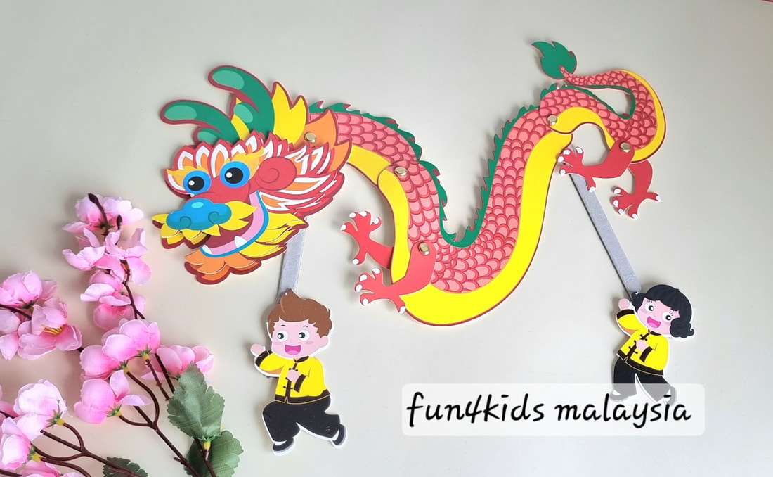 cny diy dragon puppet kit craft