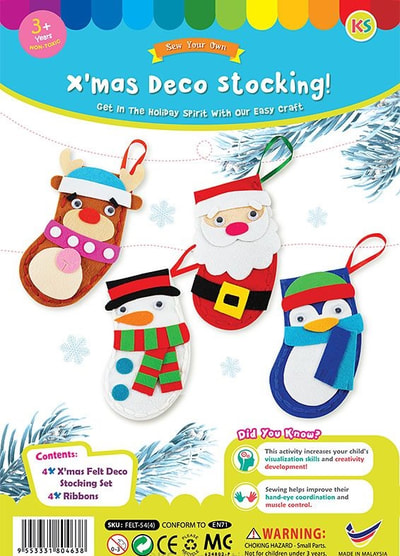 Felt Christmas Stocking Hanging Kit