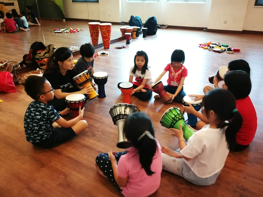 kids activities circle drum play