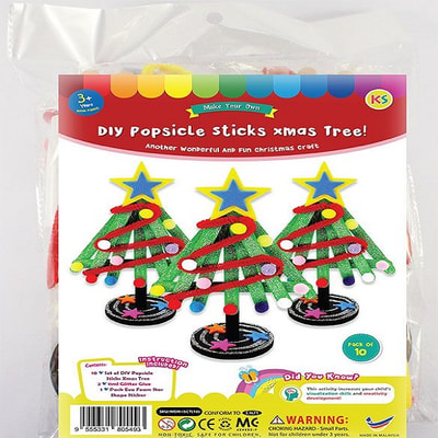 DIY Popsicle Sticks Christmas Tree