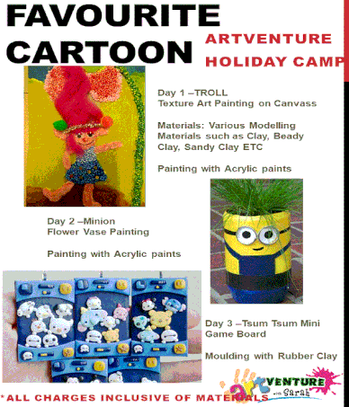 cartoon craft holiday program