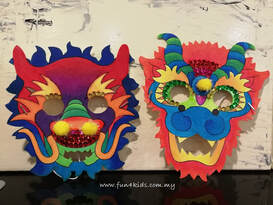 dragon mask coloring kit