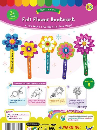 Felt Flower Bookmark