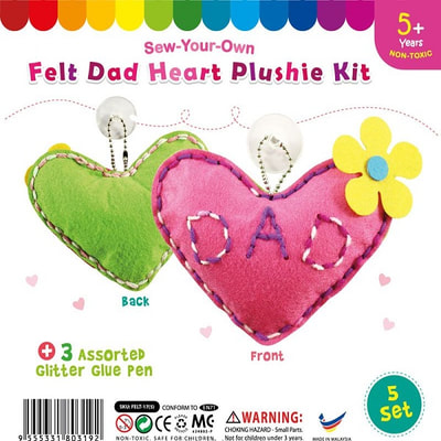 Felt Dad Heart Shape Plushie