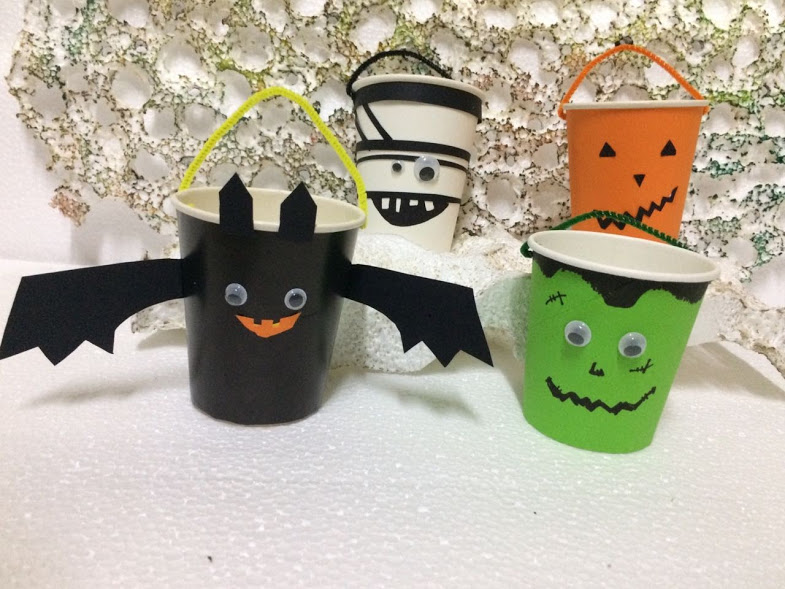 paper cup halloween craft