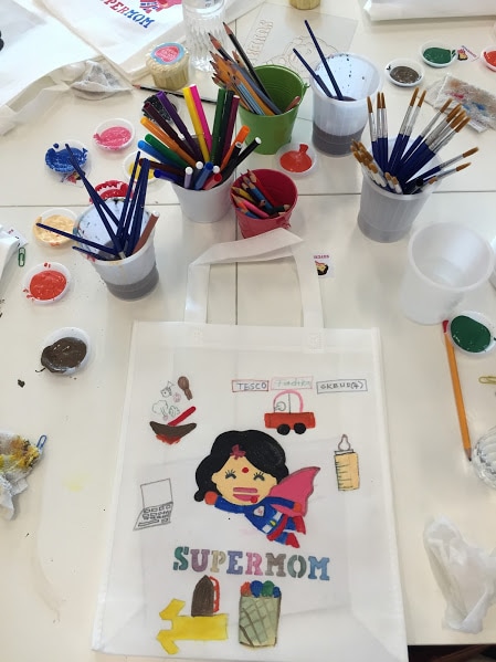 kids activities DIY bag painting