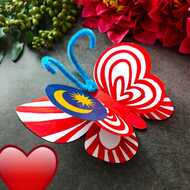 malaysian flag butterfly magnet