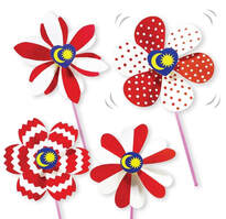 DIY Merdeka Flower Pinwheel