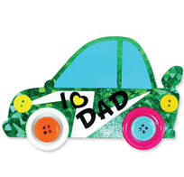 Felt Father's Day Buttons Car Magnet