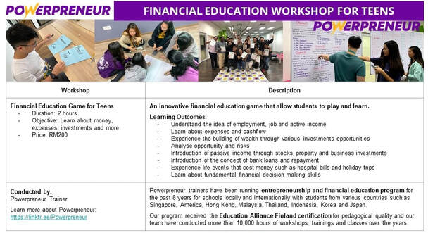 financial education summer workshop for teens