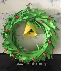 christmas paper wreath