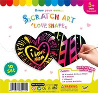 Heart Shape Scratch Art