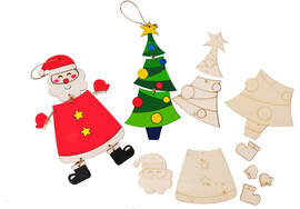​Wooden Christmas Ornament Coloring Kit