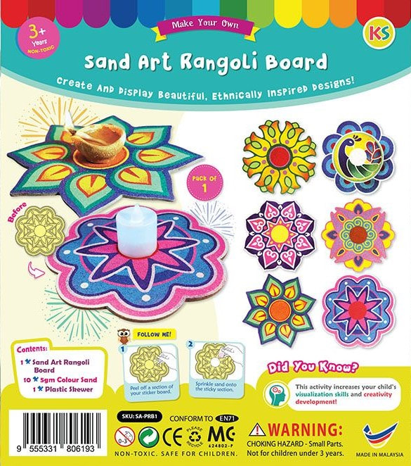 Rangoli Sand Art Kit Candle Holder Kit
