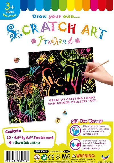 Scratch Art Freehand Card